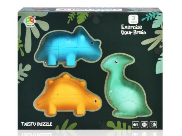 Puzzle Układanka Kostka 3D Dinozaury FX7872