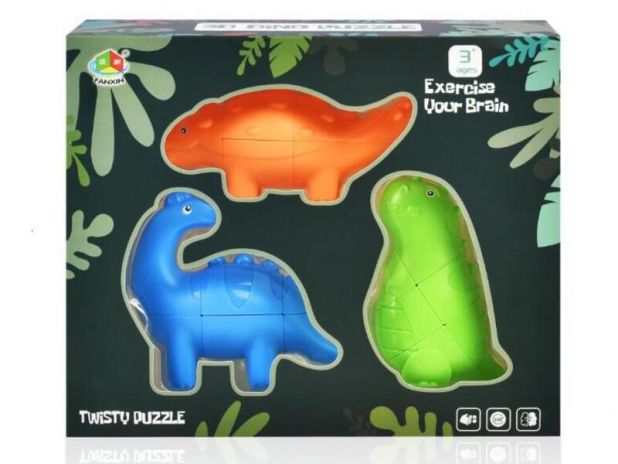 Puzzle Układanka Kostka 3D Dinozaury FX7873